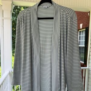 The Company Store Green Striped Robe. 100% Pima Cotton. Size S.